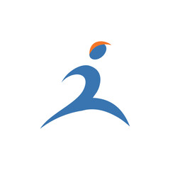 letter R run abstract  logo vector designs