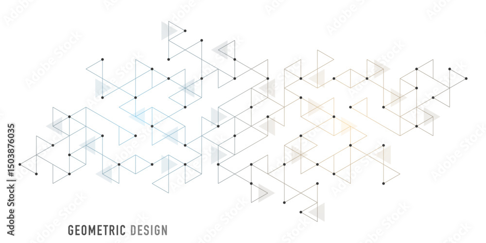 Aufkleber Abstract vector background with a geometric pattern of triangle shapes. Graphic design element 