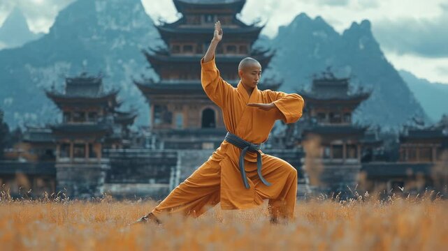 中国のカンフーの達人