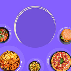 Editable Fast Food Social Media Template - Restaurant Ad