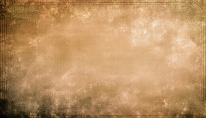 Obraz premium vintage sepia textured background with grunge border and faint botanical elements for antique web design, retro branding, book cover, or rustic print media projects