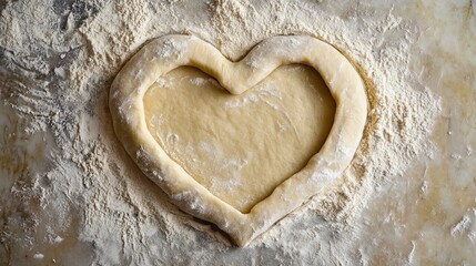 Heart-Shaped Dough: Baking, Pastry, Food Photography