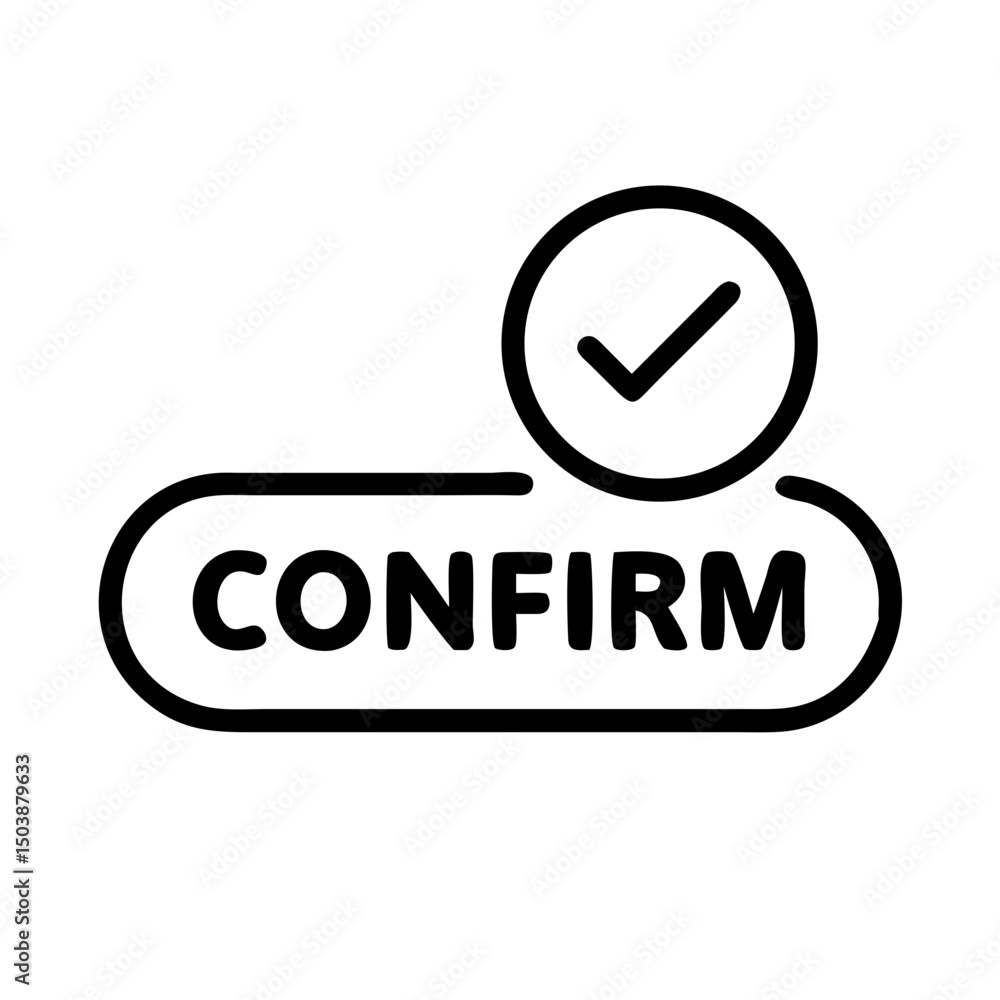 Poster confirmation button, a simple design for websites and apps