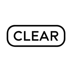 Clear button, simple design, for website interface
