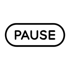 Pause button, simple design, for websites and apps