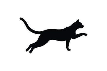 black cat jumping