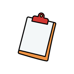 Cartoon Clipboard Doodle Drawing