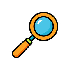 Cartoon Magnifying Glass Doodle Design