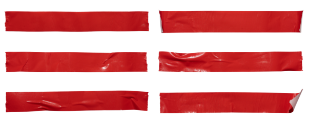 Set of red banners paper stickers sheets, Copy space for text preview tags labels elements design, isolated on white background, png