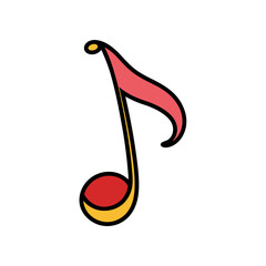 Cartoon Musical Note Doodle Design