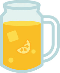 Refreshing Summer Drinks Flat Design Ellements