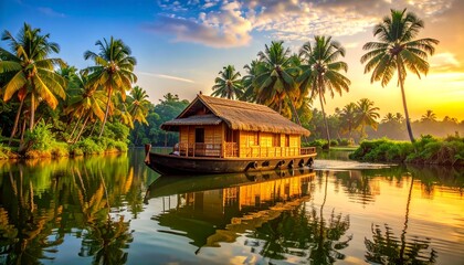 Obraz premium Backwaters of Kerala India