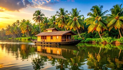 Fototapeta premium Backwaters of Kerala India