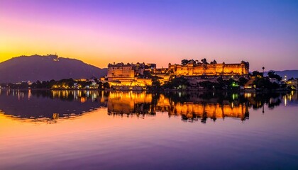 Obraz premium Udaipur City Palace Reflection India