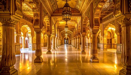 Amer Fort Mirror Palace Interior Rajasthan India