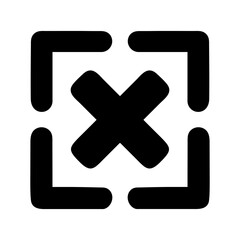 Obraz premium cross mark error symbol icon 