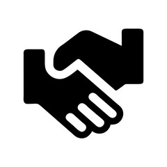 Obraz premium education collaborative handshake silhouette icon 