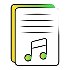 File And Folder Colored Gradient Outline Icons