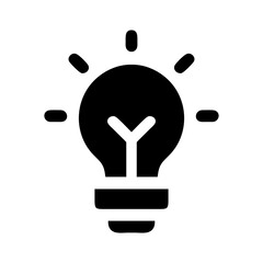 lightbulb icon innovation silhouette design
