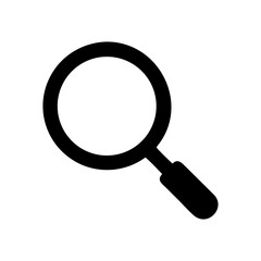 magnifying glass icon sleek flat silhouette
