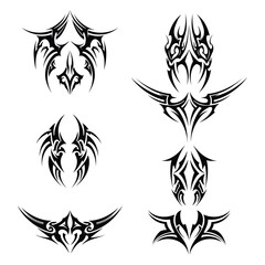Hand-Drawn Tribal Tattoo Vector Illustration for Print and Web