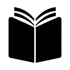 textbook academic silhouette icon design

