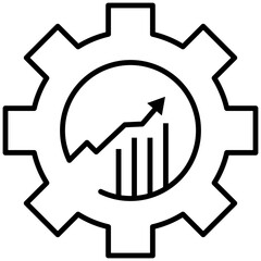 vector illustration of an arrow icon gear