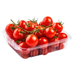 Packaged Cherry Tomatoes Png Ripe Red cherry tomatoe isolated on a transparent background