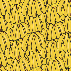 banana seamless pattern background design, simple fruit pattern for print, table cloth, curtain, pillow cover