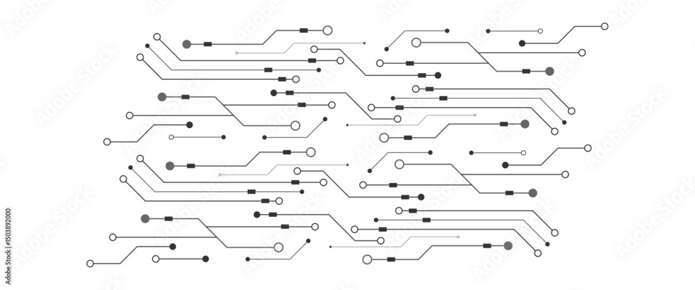 Poster abstract futuristic circuit board. hi tech digital circuit board. futuristic technology design eleme