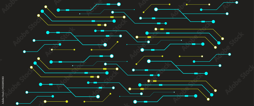 Poster printed circuit board. abstract futuristic circuit board. hi tech digital circuit board. futuristic 