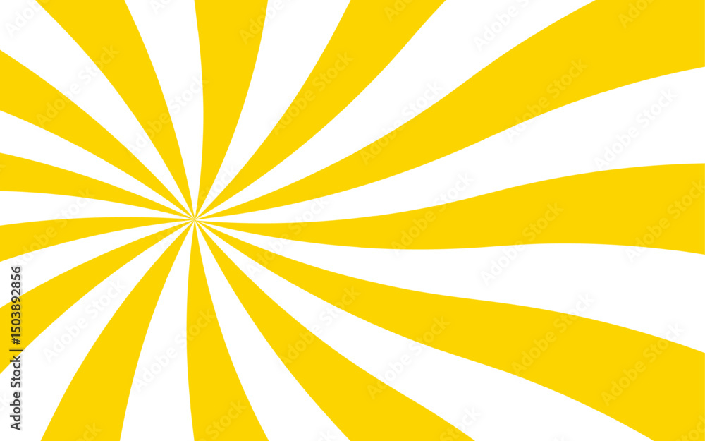 Poster abstract bold, energetic abstract background with a radial burst pattern. thick, wavy yellow rays wi