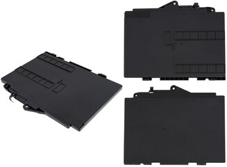 Removable laptop battery, on white background in isolation