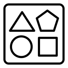 Shape toy icon. Vector line icon	