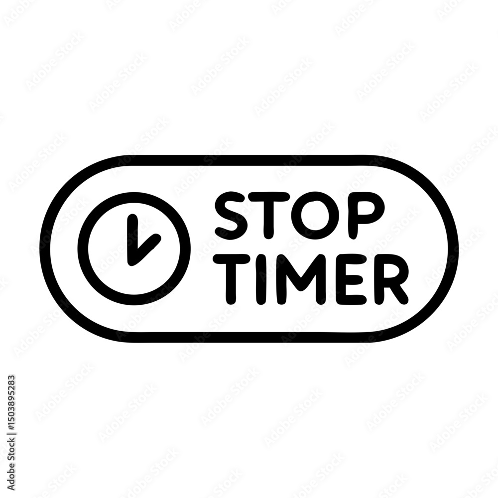 Poster stop timer button, for websites and apps