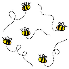 honey bee icon set