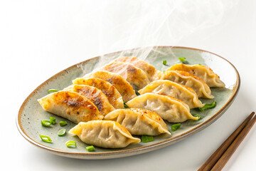 grilled chicken momos with vegetables