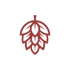 Hop emblem icon label logo. Vector illustration.