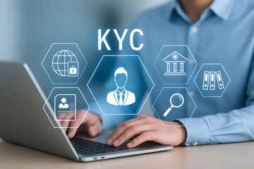 Know your customer kyc compliance verification identity business concept for regulations online banking