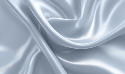 Obraz premium 은은한 광택의 실크 천, 부드러운 주름, 고급스러운 질감