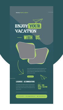 Blue Vacation Roll Up Banner
