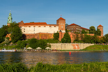Wawel Castle and Vistula river in Cracow, Poland