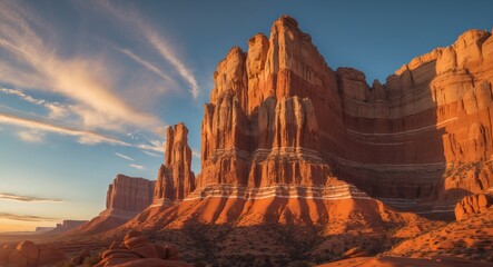 Majestic Sedona Buttes at Sunset, Arizona Landscape Photography, USA Travel.