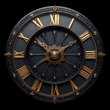 Elegant antique clock face