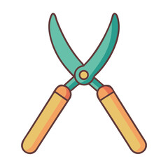 Hedge shears, a simple illustration, for springtime projects