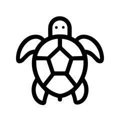 Obraz premium Minimalist Line Art Turtle Marine Animal Shellfish Wildlife Outline Icon