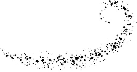 Flying stars. Starry vector decoration effect. Design elements for anniversary, birthday, party or other celebrating events.