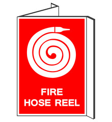Fire Hose Reel Symbol Sign, Vector Illustration, Isolate On White Background Label.EPS10