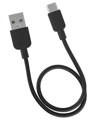 Close-up of cable with USB and Type-C connectors