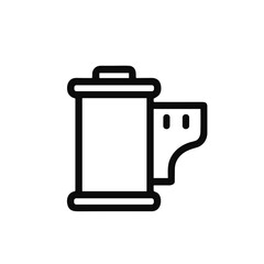 Fototapeta premium Outline Simple Film Roll Camera Photography Media Element Icon